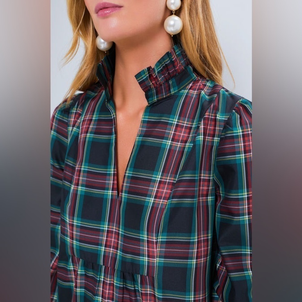 Tuckernuck Palmerston Dress XXL | Highland Tartan Holiday Midi Retail$228 NWT - Picture 4 of 16